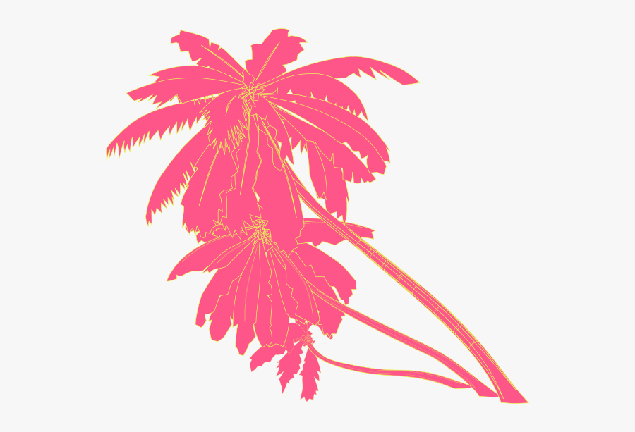 Orange Palm Trees Clip Art, Transparent Clipart