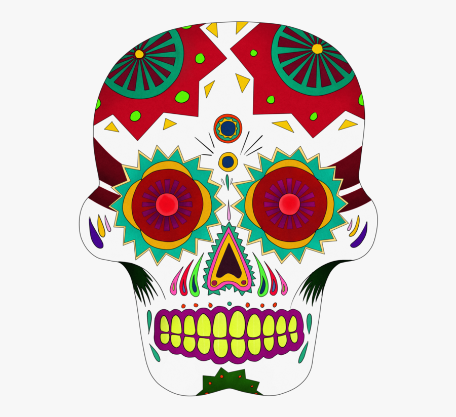 Transparent Red Skull Png - Sugar Skull Transparent Png, Transparent Clipart