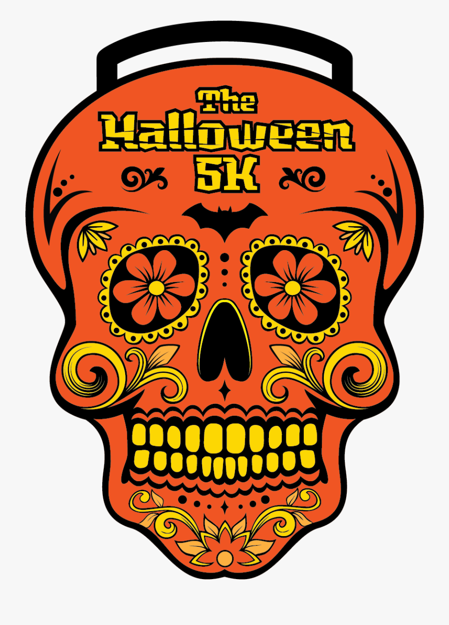 Sugarskull Pink Backgrou Square Car Magnet - Colorado Sugar Skull, Transparent Clipart