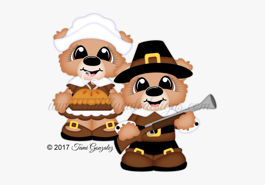 Pilgrim Clipart Bear - Cartoon, Transparent Clipart