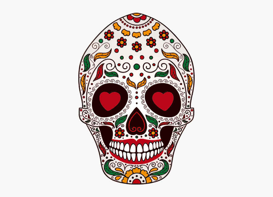 Skull,bone,calavera - Sugar Sckull Playing Cards, Transparent Clipart