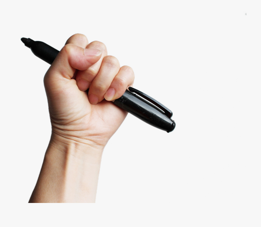 Clip Art Library Download Paper Sharpie Pen Bulk Of - Someone Holding A Sharpie, Transparent Clipart