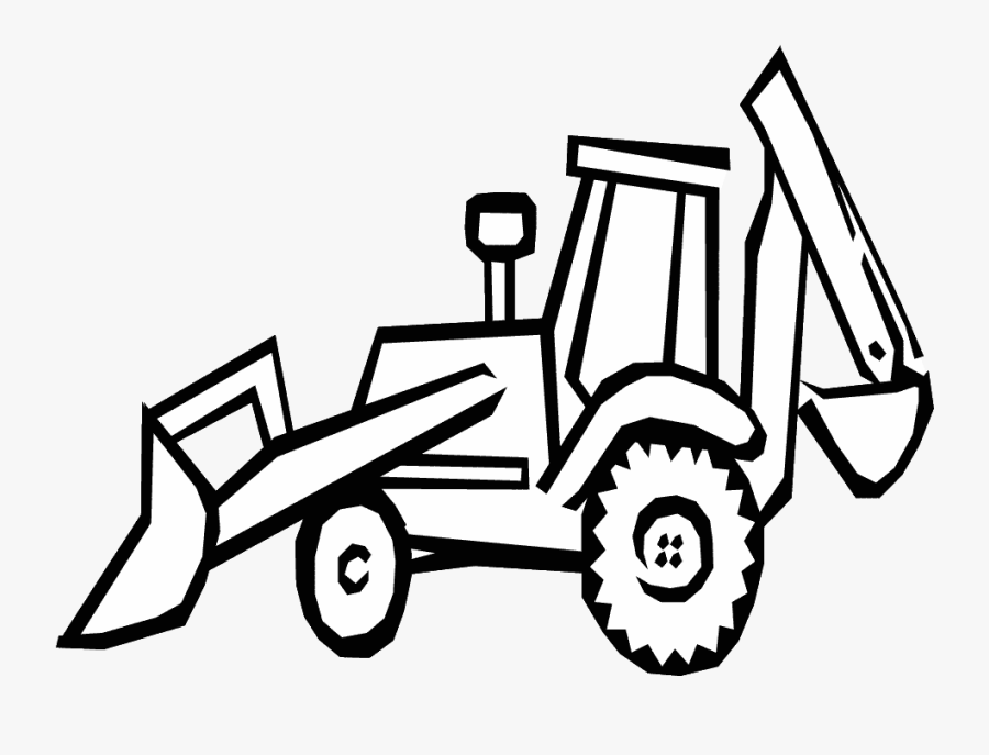 Baby Rattle Clip Art Black And White, Baby Penguin - Simple Bulldozer Drawing, Transparent Clipart