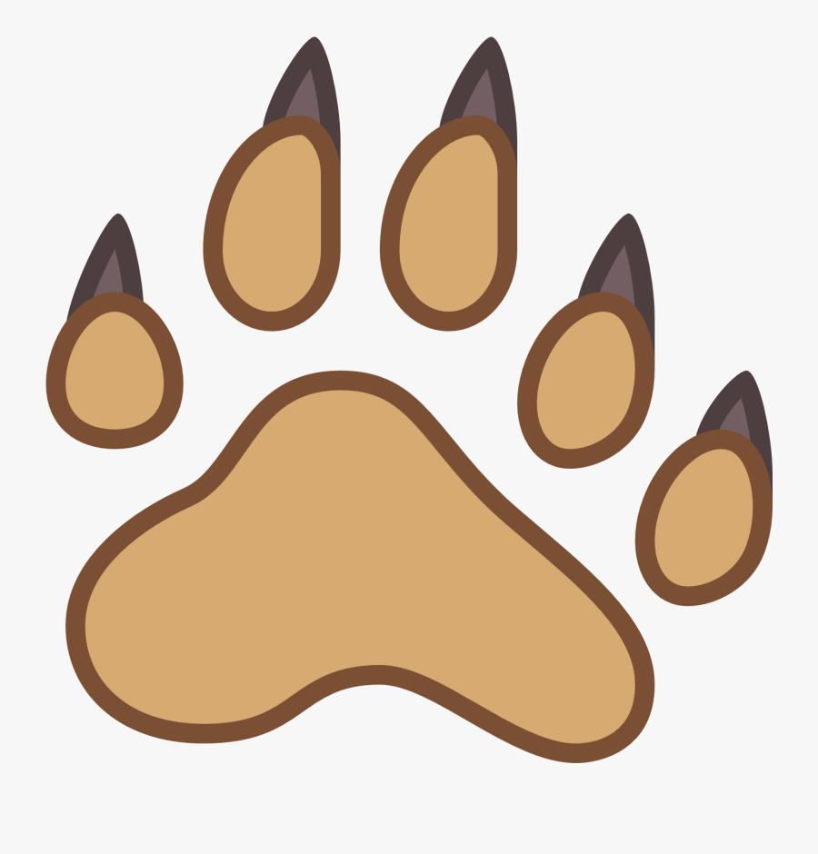 Transparent Footprints In The Sand Png - Bear's Footprint, Transparent Clipart