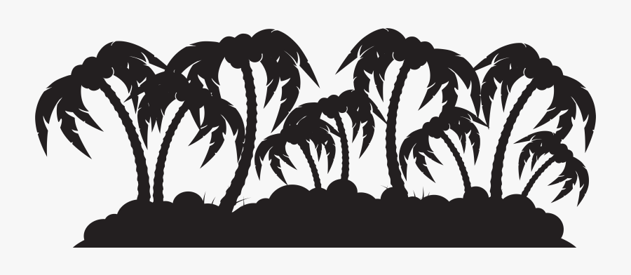 Palm Island Silhouette Png Clip Art Imageu200b Gallery - Palm Tree Island Clipart Silhouette Png, Transparent Clipart