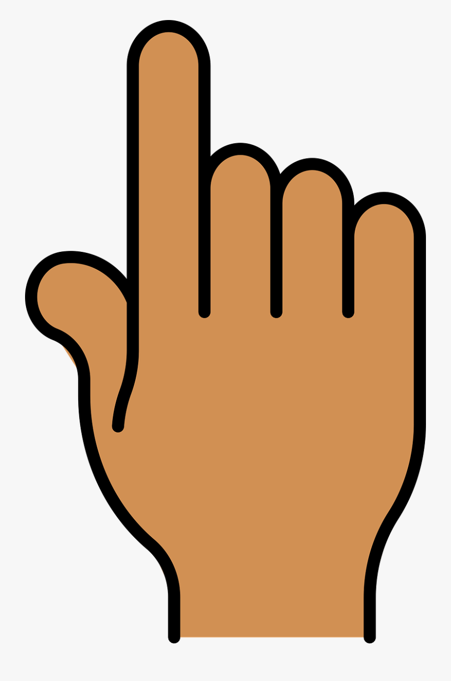 Index Finger Pointer Click Hand Png Image - Pointer Finger Clipart, Transparent Clipart