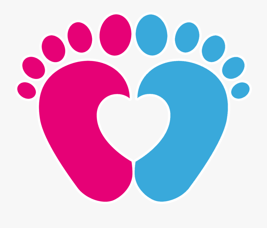 Clip Art Baby Footprints Transprent Png Free - Baby Feet With Heart, Transparent Clipart