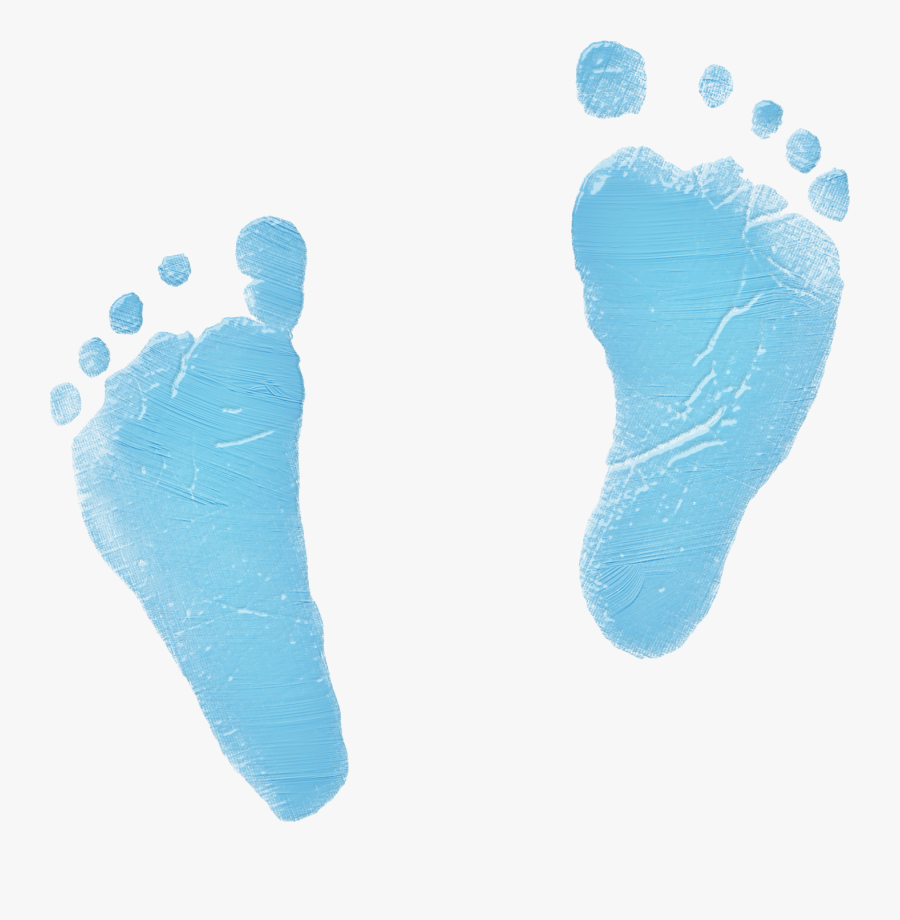 Blue Baby Footprints Clipart - Baby Foot Print Png, Transparent Clipart