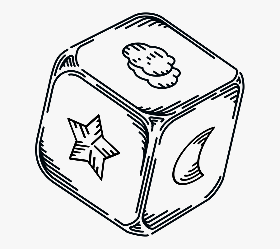 Clip Art Black And White Library Baby Toys Clipart - Blank Dice Clipart, Transparent Clipart