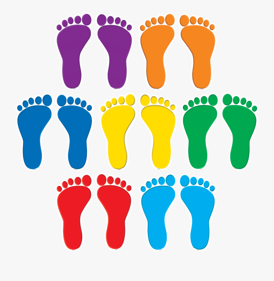 Hd Footprints Accents - Colourful Footsteps, Transparent Clipart