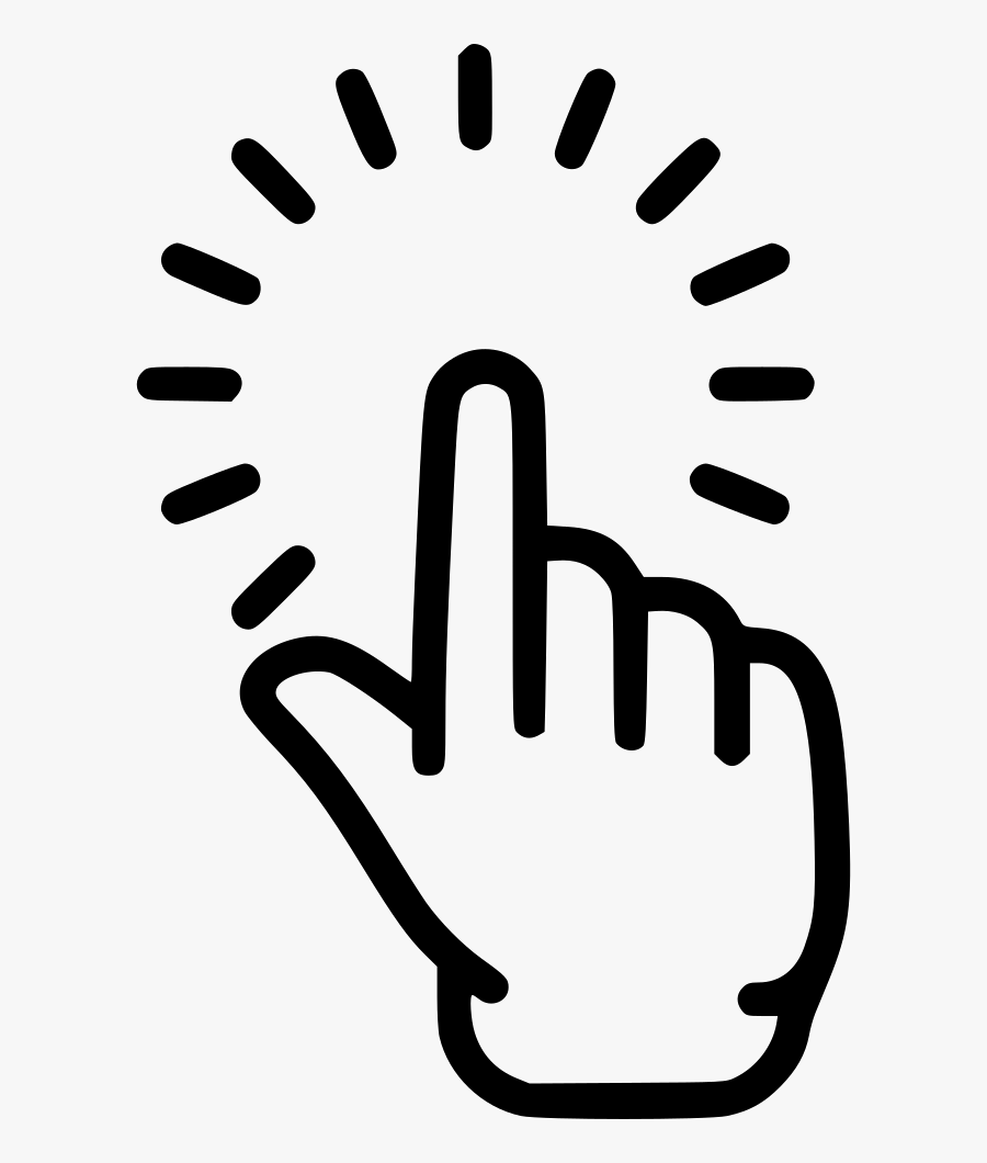 Ui Pointing Finger Png - Click To Start Icon, Transparent Clipart
