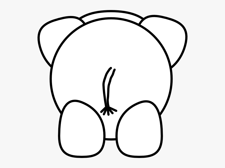 Footprints Clipart Elephant - Elephant Front And Back, Transparent Clipart