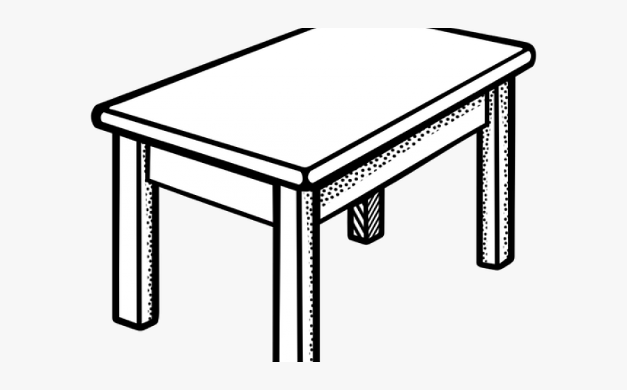 Chairs On Table Clipart Black And White, Transparent Clipart