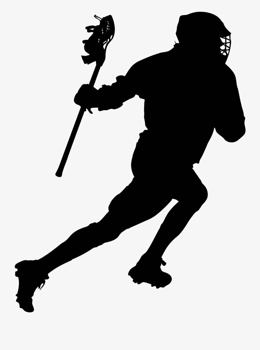 Lacrosse Stick Silhouette Scalable Vector Graphics - Black And White Lacrosse Player, Transparent Clipart