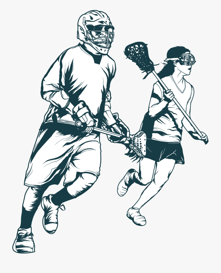 Lacrosse Players Vector Clip Art - Girls And Boys Lacrosse Clipart is a fre...