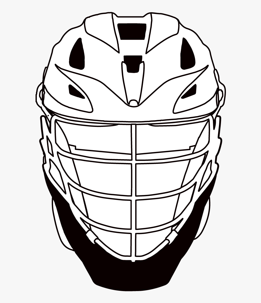 Drawing At Getdrawings Com - Lacrosse Helmet Black And White, Transparent Clipart