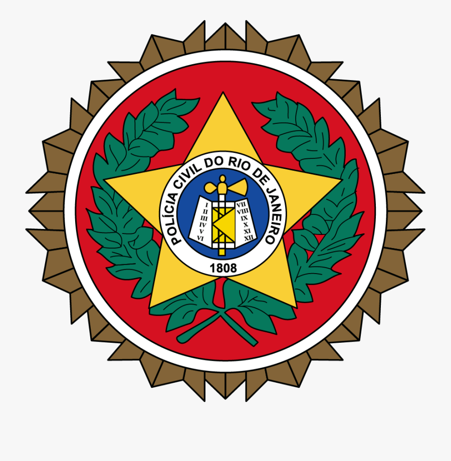 Firefighter Clipart Badge - Civil Police Of Rio De Janeiro State, Transparent Clipart
