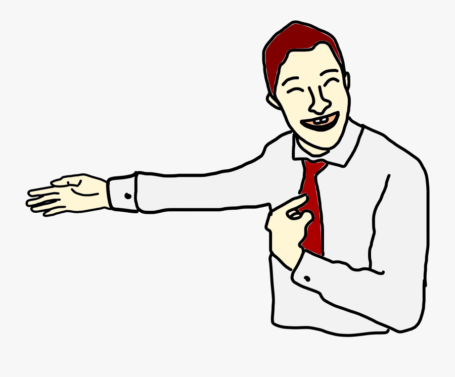 Guy Pointing Png - Cartoon Man Pointing Png, Transparent Clipart