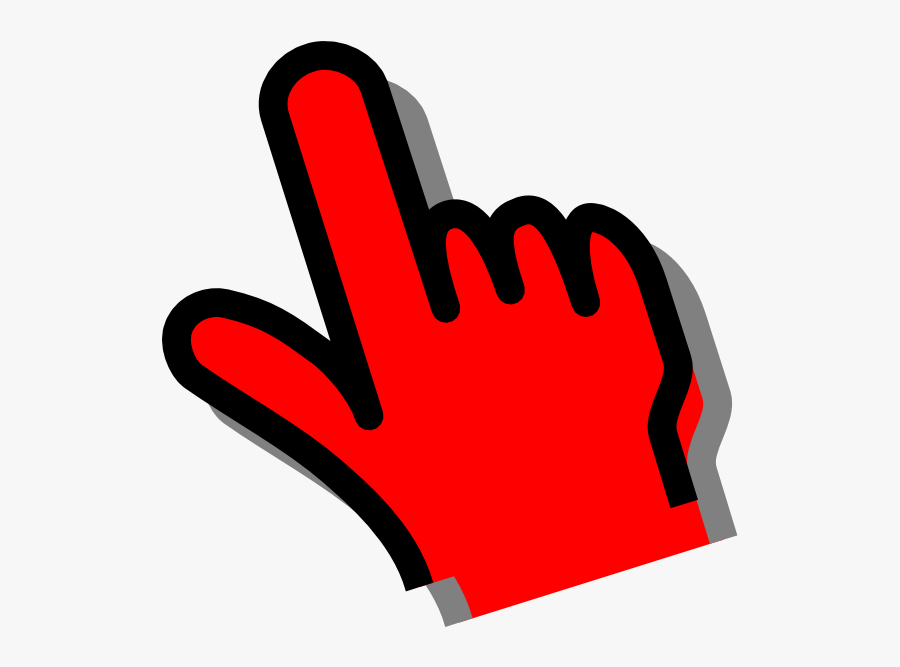 Red Finger Pointing Png, Transparent Clipart