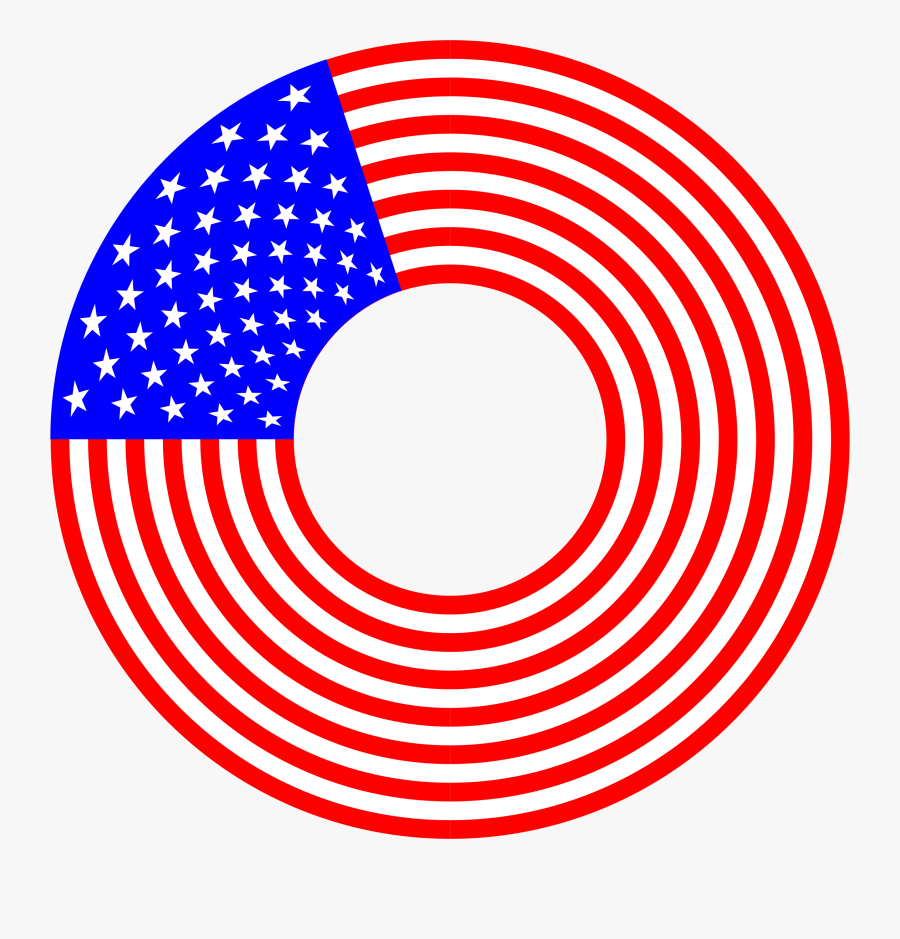 Stars And Stripes Circle - Flag Of The United States, Transparent Clipart