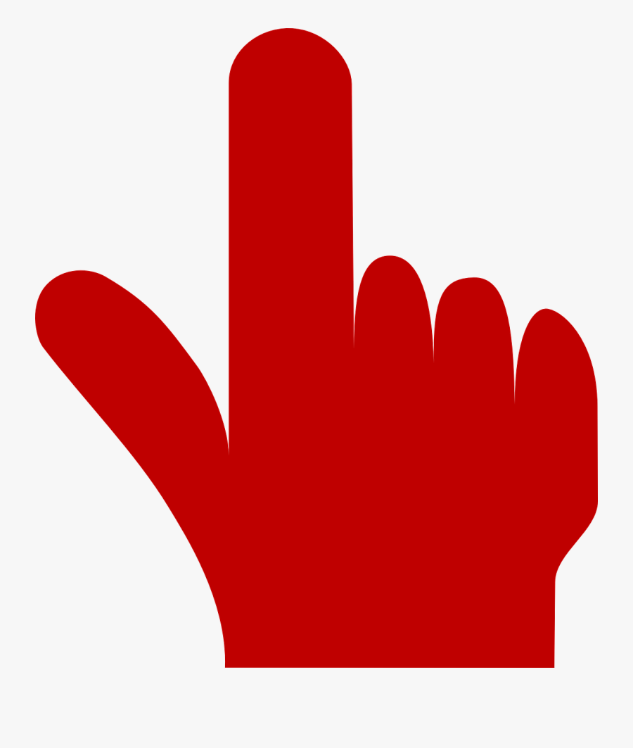 Finger Pointer Red, Transparent Clipart