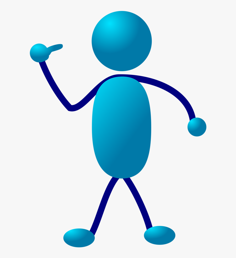 Stickman Pointing Finger To Himself - Stickman Clipart, Transparent Clipart
