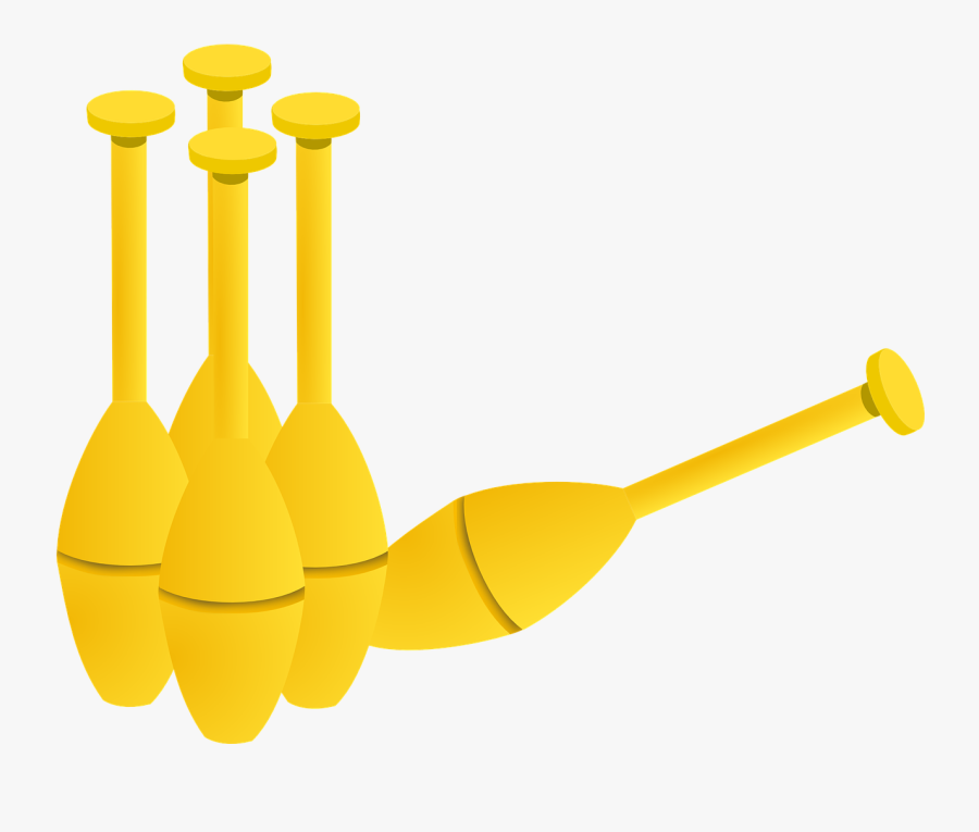 Line,yellow,bowling Pin - Clip Art, Transparent Clipart