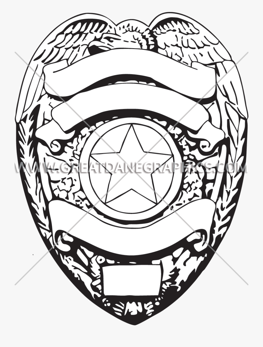 Police Badge Drawing At Getdrawings - Blank Police Badge Clipart, Transparent Clipart