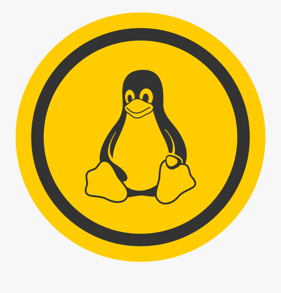 Tux Badge Penguin Linux Art 555px - Linux Logo Circle Png, Transparent Clipart