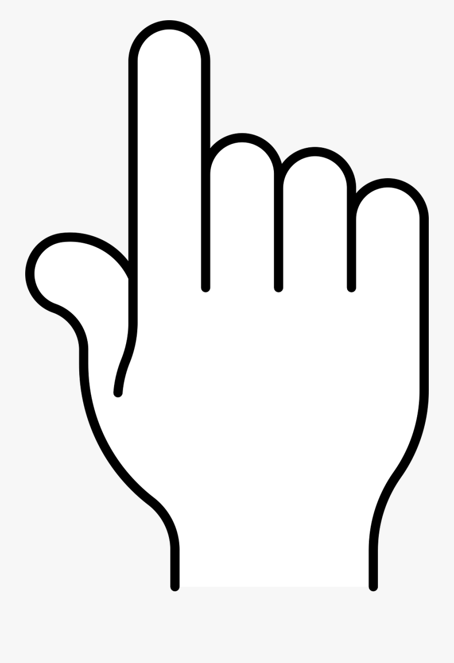 Transparent Pointing Finger Png - Pointer Icon Png White, Transparent Clipart