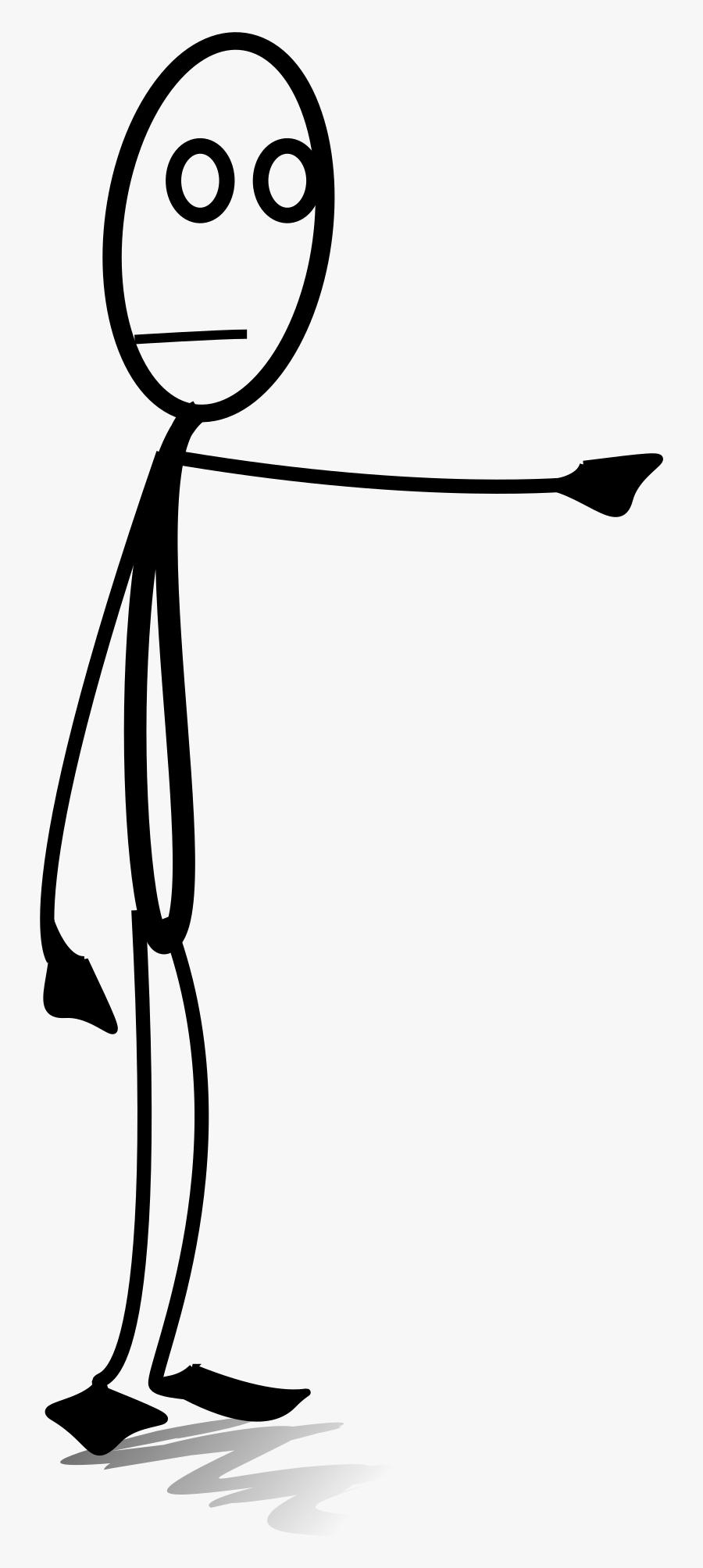 Pointing Clipart Standing - Cartoon Stick Man Png, Transparent Clipart