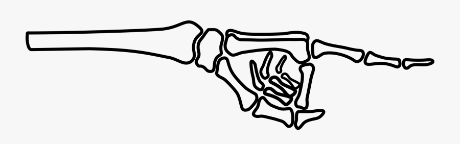 Skeleton Hand Pointing Clipart, Transparent Clipart