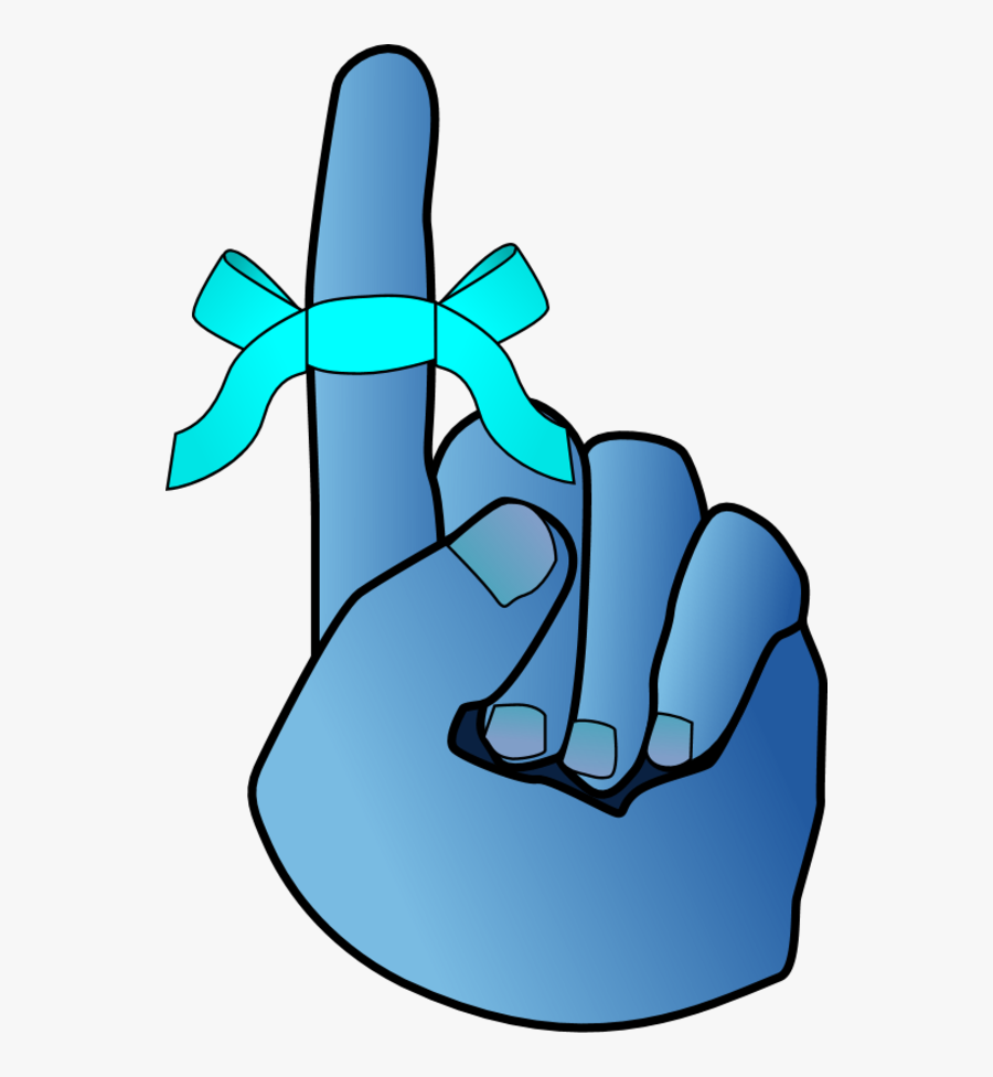 Finger Tied With A Bow Tie - Remind Clipart, Transparent Clipart