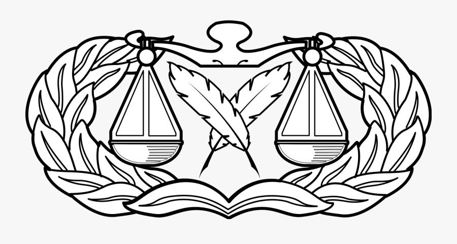 Air Force Paralegal Badge, Transparent Clipart