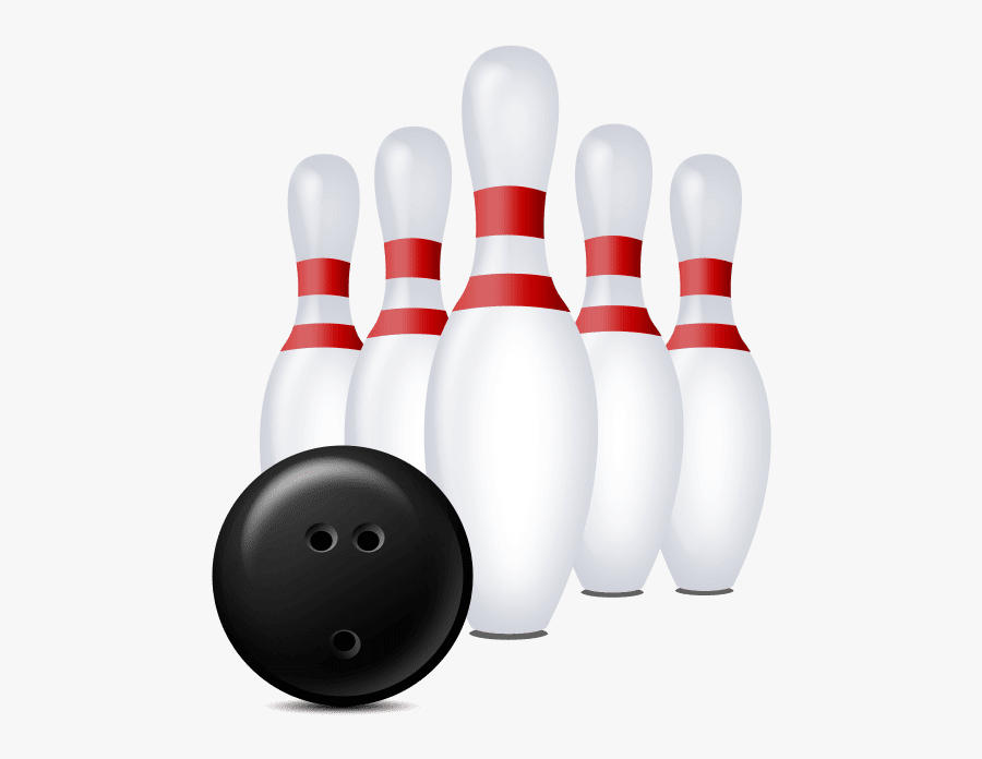 Bowling Pin & Ball, Transparent Clipart