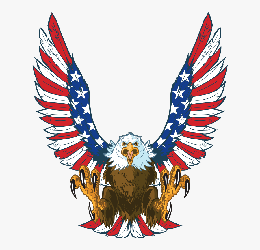 Transparent Bald Eagle Png - Patriotic Eagle, Transparent Clipart