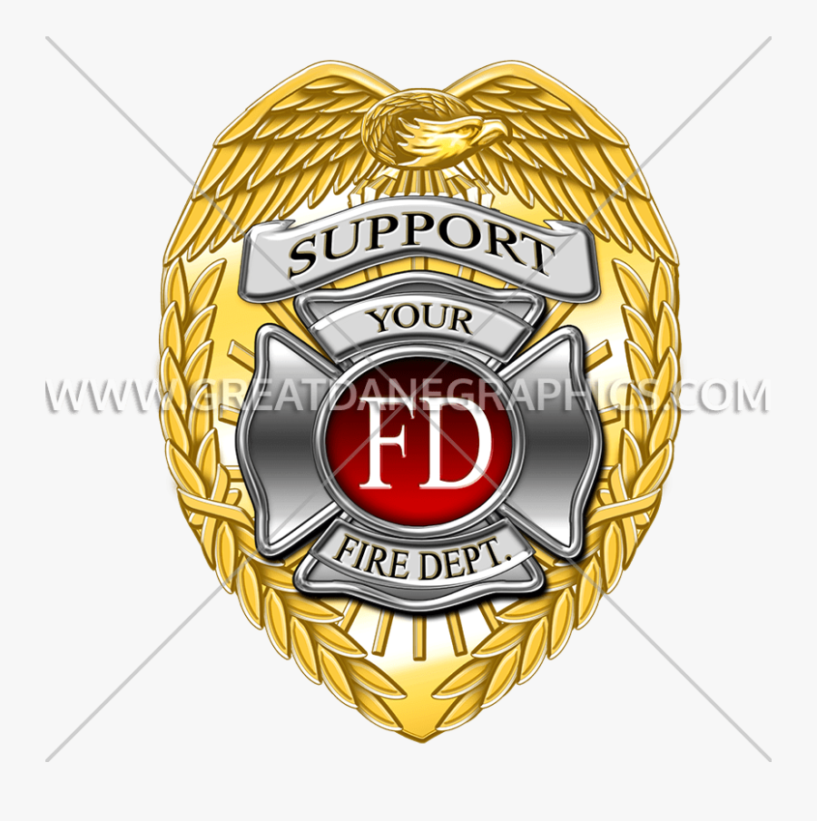 Badge Clipart Easy - Firefighter, Transparent Clipart