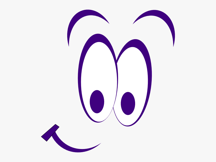 Smiley Eyes Purple Clip - Cartoon Eyes Png Free, Transparent Clipart