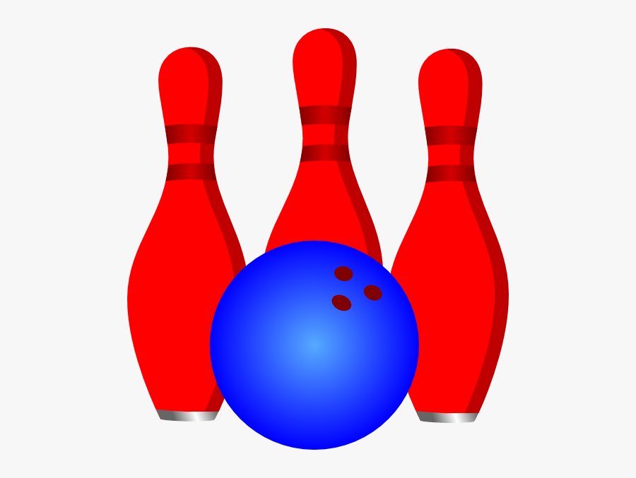 3 Red Pins And Blue Ball Svg Clip Arts - Ten-pin Bowling , Free Transpare.....