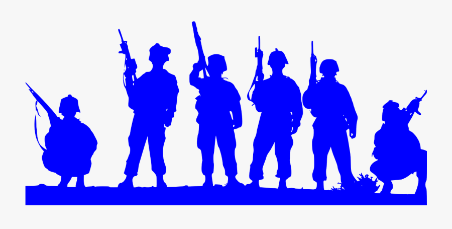 Soldier Silhouettes, Transparent Clipart