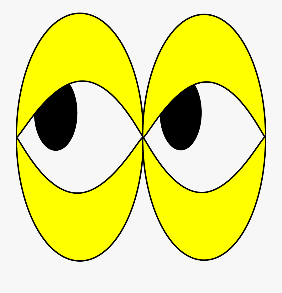 Eyes Curiosity See - Yellow Eyes Clip Art, Transparent Clipart