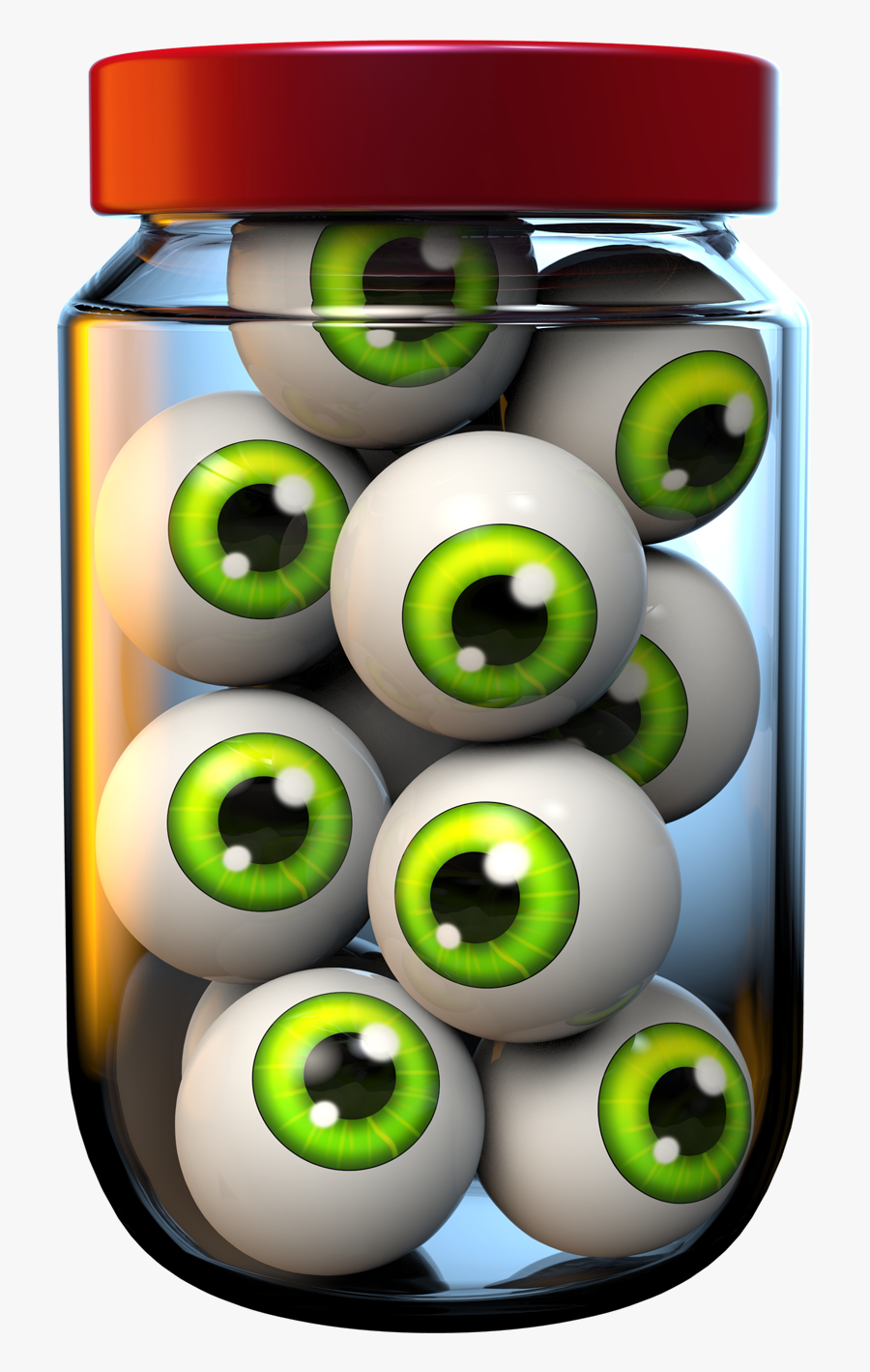 Halloween Jar Of Eyeballs Png Clipart Image - Halloween Eyeballs Clipart, Transparent Clipart