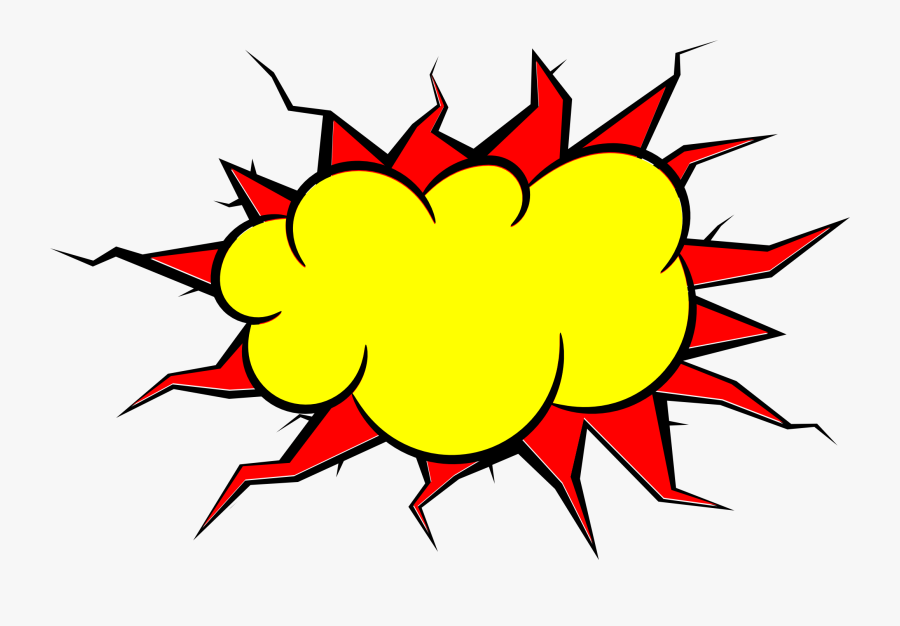 Comic Book Explosion Clipart - Explosion Comic Book Bubble Png, Transparent Clipart
