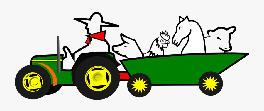 Tractor Clipart At Getdrawings - Tractor With Animals Clip Art, Transparent Clipart