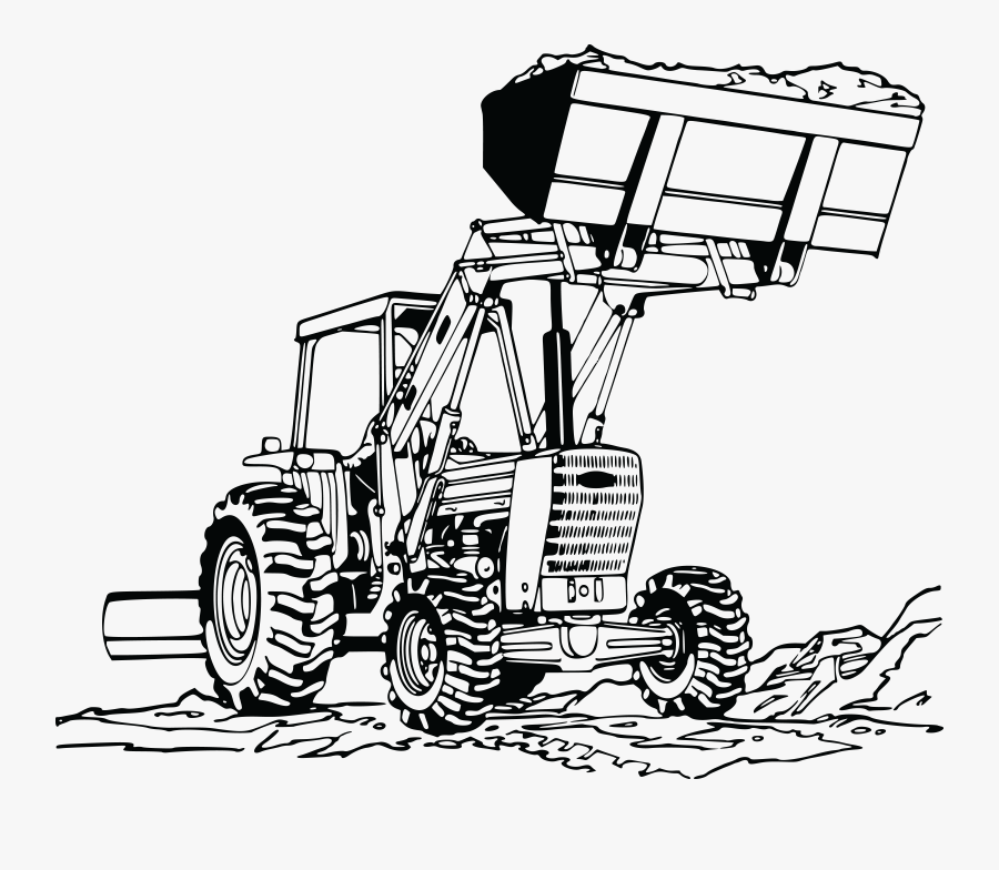 Clip Art Loader Clipart - Front End Loader Drawing, Transparent Clipart