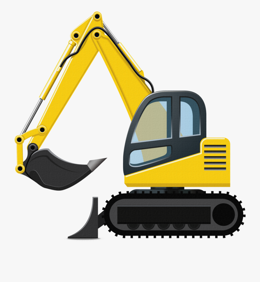 Boys Their Toys Design - Excavator Clipart, Transparent Clipart