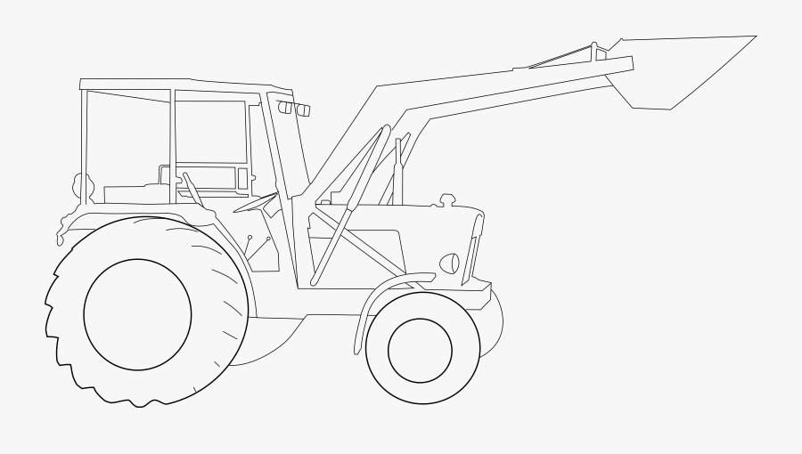 Transparent Tractor Clip Art - John Deere Tractor Drawing, Transparent Clipart