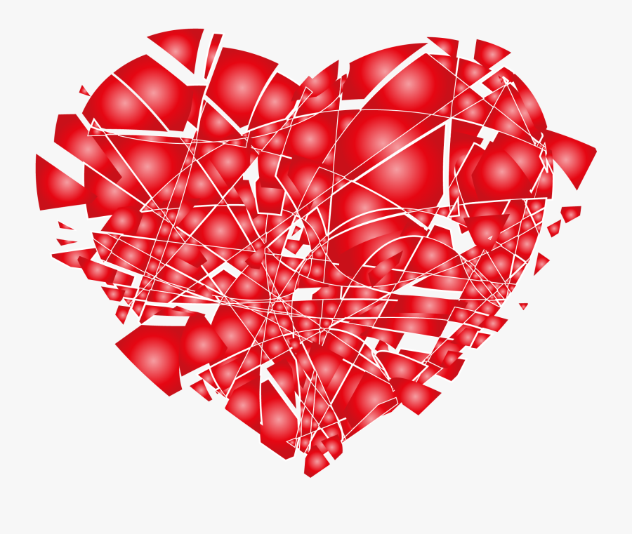 Exploding Heart Clipart - Broken Heart In Pieces, Transparent Clipart