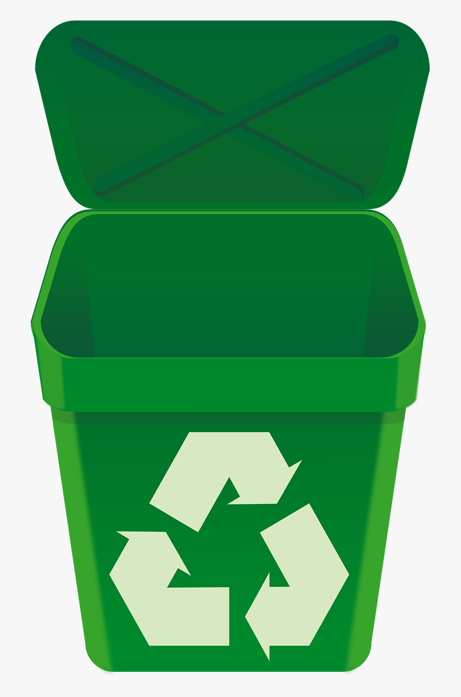 Open Trash Can Png - Open Recycling Bin Png, Transparent Clipart