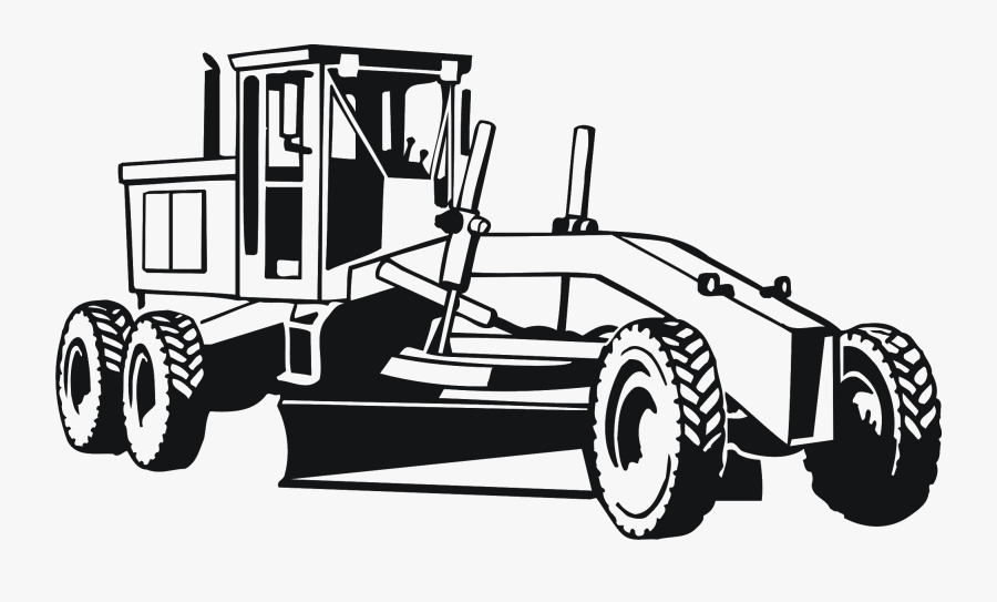 John Deere Clipart Skidder - Motor Grader Clipart Black And White, Transparent Clipart